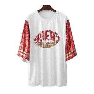 San Francisco 49ers GAMEDAY Sparkly Sequin Tunic Dress